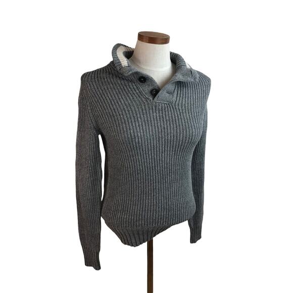 Unisex American eagle buttoned grey sweater Standard Issue size XS - Picture 10 of 10